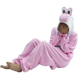 Pink Yoshi. Pink Plush Animal Hooded Costume